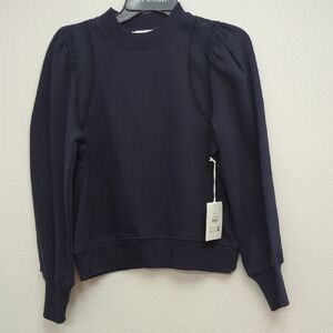 Free Assembly Elegant Navy Blue Women's Top Size Small 4-6